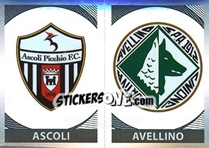 Cromo Scudetto Ascoli - Scudetto Avellino - Calciatori 2016-2017 - Panini