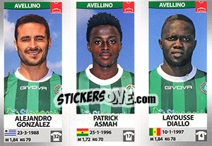 Sticker Alejandro González / Patrick Asmah / Layousse Diallo - Calciatori 2016-2017 n. 591 - Panini