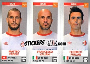 Figurina Matteo Fedele / Francesco Valiani / Federico Furlan - Calciatori 2016-2017 - Panini