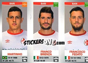 Cromo Martinho / Franco Brienza / Francesco Fedato - Calciatori 2016-2017 - Panini