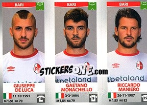 Cromo Giuseppe De Luca / Gaetano Monachello / Riccardo Maniero - Calciatori 2016-2017 - Panini