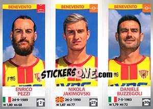 Figurina Enrico Pezzi / Nikola Jakimovski / Daniele Buzzegoli - Calciatori 2016-2017 - Panini