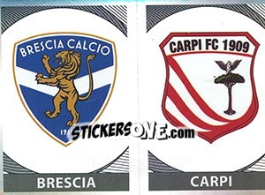 Sticker Scudetto Brescia - Scudetto Carpi - Calciatori 2016-2017 n. 612 - Panini