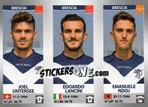 Cromo Joel Untersee / Edoardo Lancini / Emanuele Ndoj - Calciatori 2016-2017 - Panini