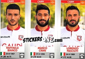 Sticker Raffaele Bianco / Marco Crimi / Lorenzo Pasciuti - Calciatori 2016-2017 n. 623 - Panini