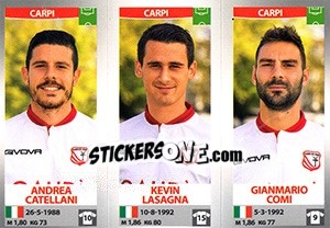 Figurina Andrea Catellani / Kevin Lasagna / Gianmario Comi - Calciatori 2016-2017 - Panini