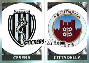 Sticker Scudetto Cesena - Scudetto Cittadella - Calciatori 2016-2017 n. 627 - Panini