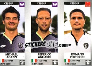 Figurina Michael Agazzi / Federico Agliardi / Romano Perticone - Calciatori 2016-2017 - Panini