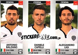 Sticker Antonio Balzano / Daniele Capelli / Alessandro Ligi - Calciatori 2016-2017 n. 629 - Panini