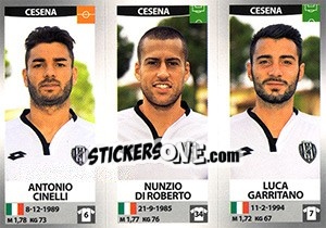 Sticker Antonio Cinelli / Nunzio Di Roberto / Luca Garritano - Calciatori 2016-2017 n. 632 - Panini