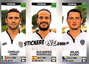 Sticker Camillo Ciano / Alejandro Rodríguez / Milan Djuric - Calciatori 2016-2017 - Panini