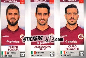 Sticker Filippo Scaglia / Alessandro Salvi / Carlo Pelagatti - Calciatori 2016-2017 n. 636 - Panini