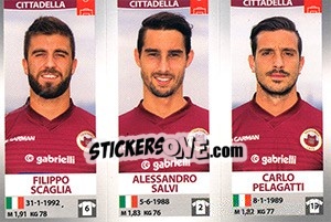 Sticker Filippo Scaglia / Alessandro Salvi / Carlo Pelagatti - Calciatori 2016-2017 - Panini