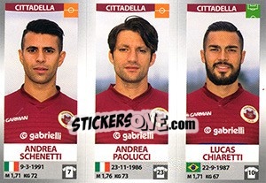 Figurina Andrea Schenetti / Andrea Paolucci / Lucas Chiaretti - Calciatori 2016-2017 - Panini