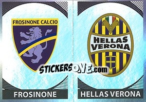 Figurina Scudetto Frosinone - Scudetto Hellas Verona - Calciatori 2016-2017 - Panini