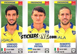 Sticker Lorenzo Ariaudo / Vasyl Pryima / Roberto Crivello - Calciatori 2016-2017 - Panini