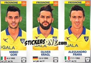 Sticker Mirko Gori / Oliver Kragl / Alessandro Frara - Calciatori 2016-2017 - Panini