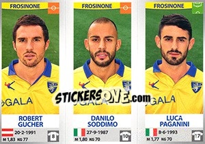 Cromo Robert Gucher / Danilo Soddimo / Luca Paganini - Calciatori 2016-2017 - Panini