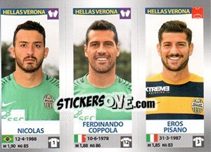 Cromo Nicolas / Ferdinando Coppola / Eros Pisano - Calciatori 2016-2017 - Panini