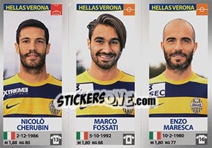 Figurina Nicolò Cherubin - Marco Fossati - Enzo Maresca - Calciatori 2016-2017 - Panini