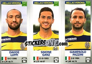 Cromo Davide Luppi / Simone Ganz / Giampaolo Pazzini - Calciatori 2016-2017 - Panini