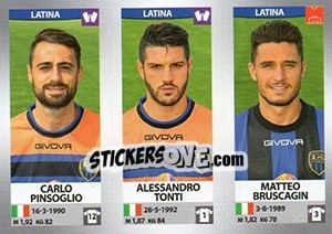 Sticker Carlo Pinsoglio / Alessandro Tonti / Matteo Bruscagin - Calciatori 2016-2017 - Panini