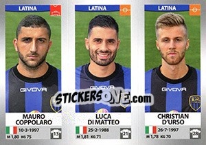 Cromo Mauro Coppolaro / Luca Di Matteo / Christian D'Urso - Calciatori 2016-2017 - Panini