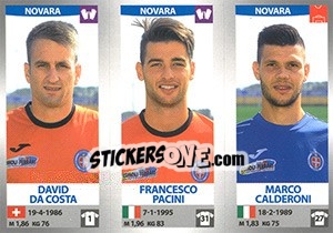 Figurina David Da Costa / Francesco Pacini / Marco Calderoni - Calciatori 2016-2017 - Panini