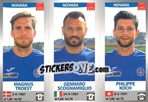 Sticker Magnus Troest / Gennaro Scognamiglio / Philippe Koch - Calciatori 2016-2017 n. 666 - Panini