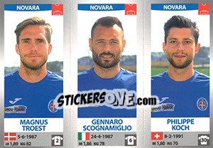 Figurina Magnus Troest / Gennaro Scognamiglio / Philippe Koch - Calciatori 2016-2017 - Panini