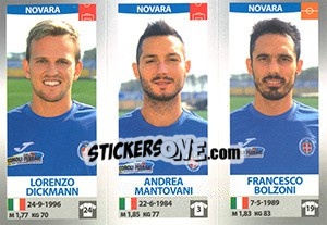 Cromo Lorenzo Dickmann / Andrea Mantovani / Francesco Bolzoni - Calciatori 2016-2017 - Panini