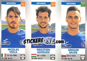 Sticker Nicolas Viola / Krisztián Adorján / Gregor Bajde - Calciatori 2016-2017 - Panini