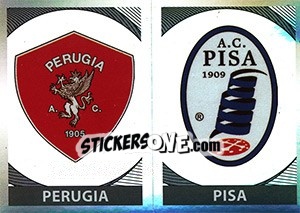 Figurina Scudetto Perugia - Scudetto Pisa - Calciatori 2016-2017 - Panini