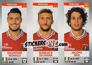 Sticker Salvatore Monaco / Gianluca Di Chiara / Jacopo Dezi - Calciatori 2016-2017 n. 675 - Panini