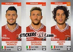 Sticker Salvatore Monaco / Gianluca Di Chiara / Jacopo Dezi - Calciatori 2016-2017 - Panini