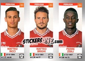 Sticker Matteo Ricci / Matteo Brighi / Pierre Zebli - Calciatori 2016-2017 - Panini