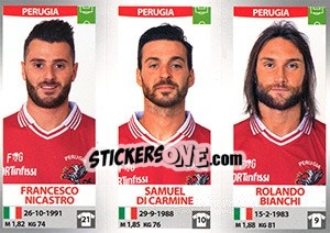 Cromo Francesco Nicastro / Samuel Di Carmine / Rolando Bianchi - Calciatori 2016-2017 - Panini