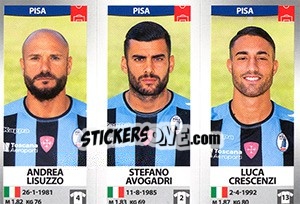 Sticker Andrea Lisuzzo / Stefano Avogadri / Luca Crescenzi - Calciatori 2016-2017 n. 681 - Panini