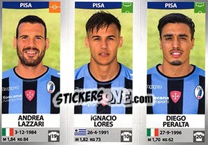 Sticker Andrea Lazzari / Ignacio Lores / Diego Peralta - Calciatori 2016-2017 n. 684 - Panini