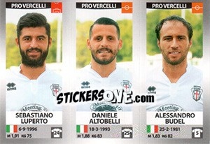 Figurina Sebastiano Luperto / Daniele Altobelli / Alessandro Budel - Calciatori 2016-2017 - Panini