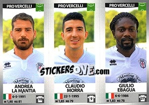 Sticker Andrea La Mantia / Claudio Morra / Giulio Ebagua - Calciatori 2016-2017 n. 693 - Panini
