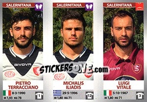 Sticker Pietro Terracciano / Michalis Iliadis / Luigi Vitale - Calciatori 2016-2017 n. 695 - Panini