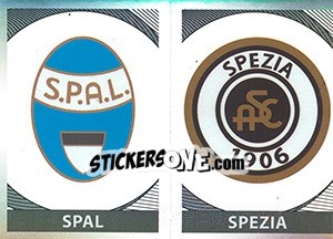 Cromo Scudetto Spal - Scudetto Spezia - Calciatori 2016-2017 - Panini