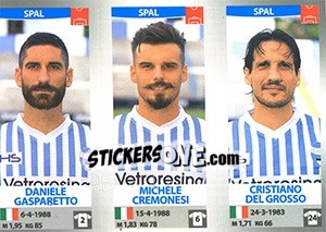 Sticker Daniele Gasparetto / Michele Cremonesi / Cristiano Del Grosso - Calciatori 2016-2017 n. 704 - Panini