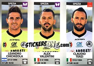 Sticker Leandro Chichizola / Alex Valentini / Claudio Terzi - Calciatori 2016-2017 n. 710 - Panini