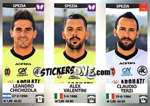 Sticker Leandro Chichizola / Alex Valentini / Claudio Terzi - Calciatori 2016-2017 - Panini