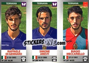 Sticker Raffaele Di Gennaro / Simone Aresti / Biagio Meccariello - Calciatori 2016-2017 n. 718 - Panini