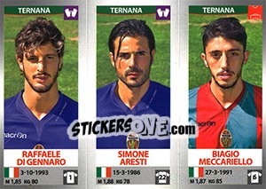 Figurina Raffaele Di Gennaro / Simone Aresti / Biagio Meccariello - Calciatori 2016-2017 - Panini