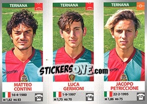 Cromo Matteo Contini / Luca Germoni / Jacopo Petriccione - Calciatori 2016-2017 - Panini