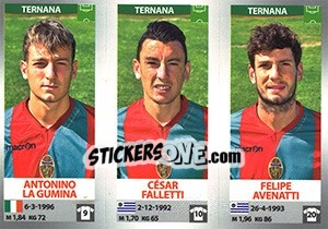 Cromo Antonino La Gumina / César Falletti / Felipe Avenatti - Calciatori 2016-2017 - Panini